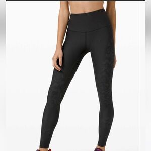 Lululemon Mapped Out High Rise Tight 28" Camo Black